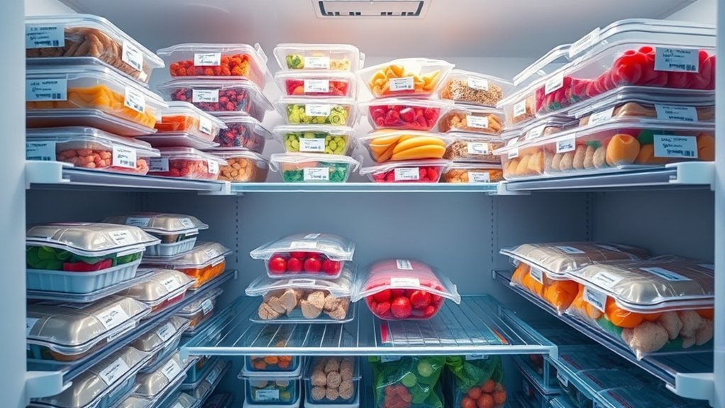 airtight organization prevents freezer burn