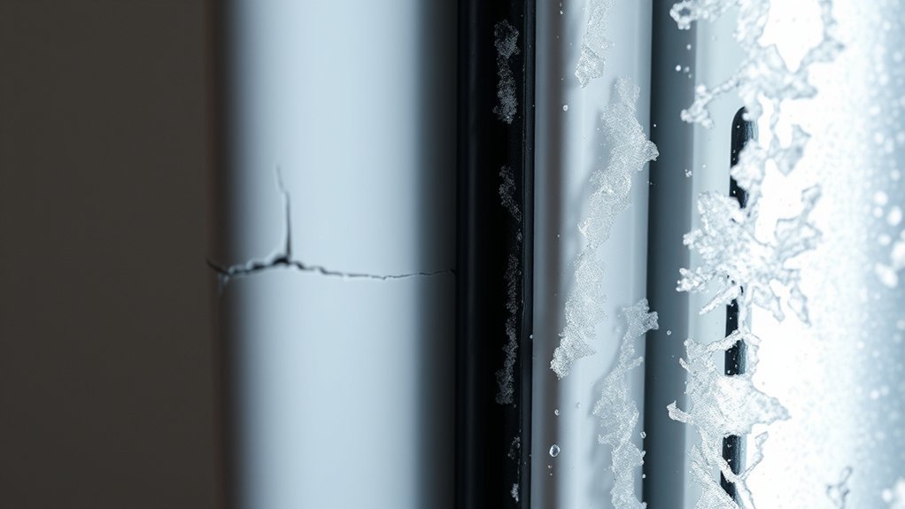 damaged door seal causes frost