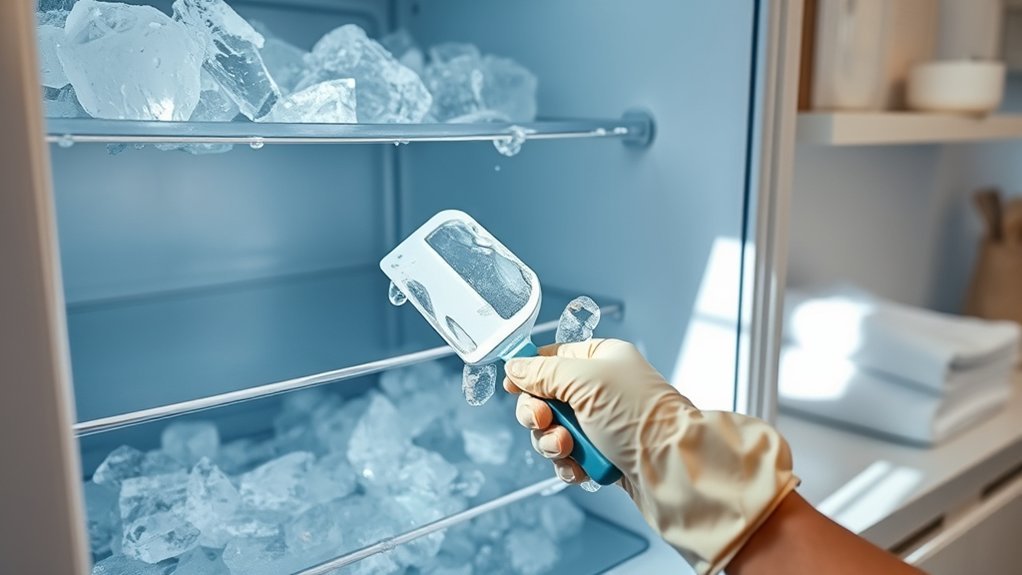 defrost freezer safely quickly