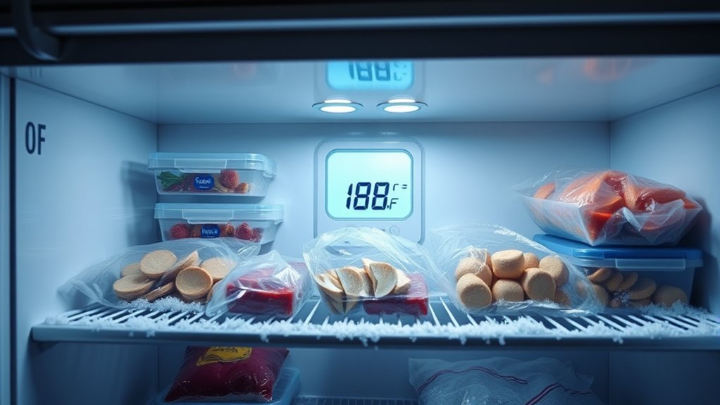 freezer at 0 f or colder