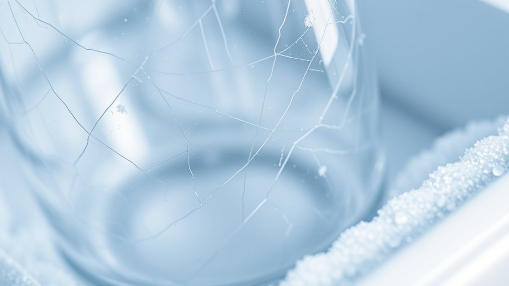 freezer induced glass thermal cracking