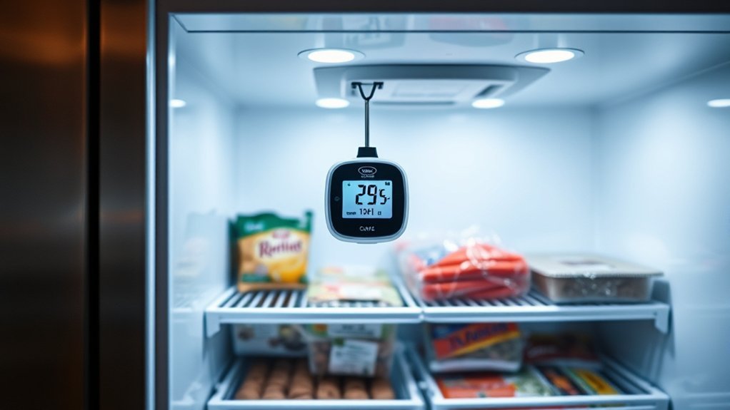freezer temperature set monitor verify