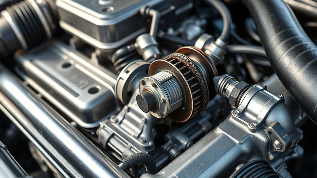 front engine coolant pump placement