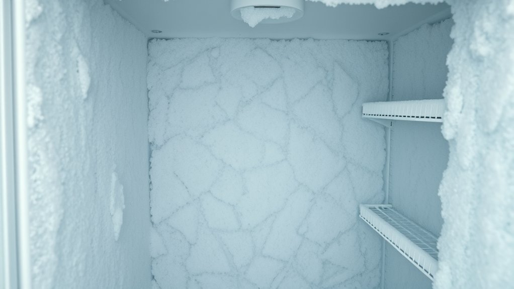 frost buildup dictates defrost schedule