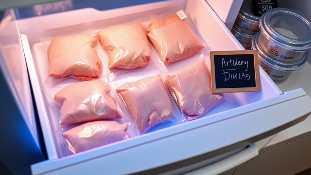 frozen chicken marinade airtight packaging proper thawing rotation
