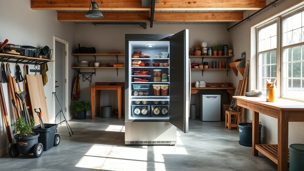 garage ready freezer maintains stable temperatures