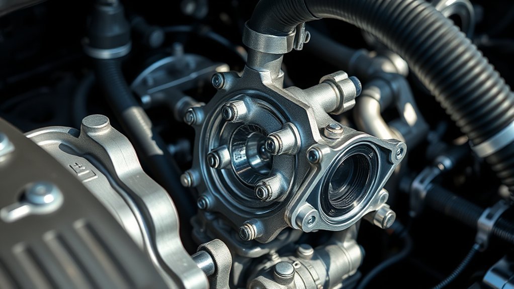 impeller directed directional coolant flow