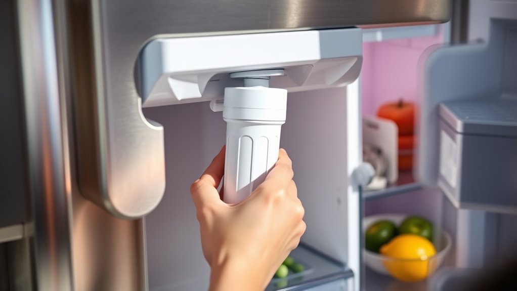 installing refrigerator water filter instructions