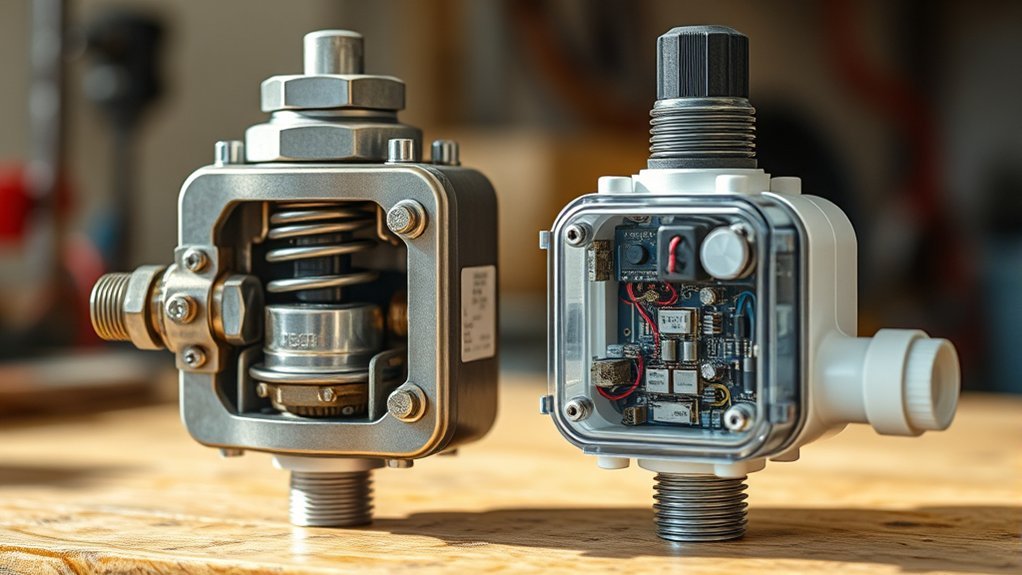 mechanical electrical design differences for pressure switches