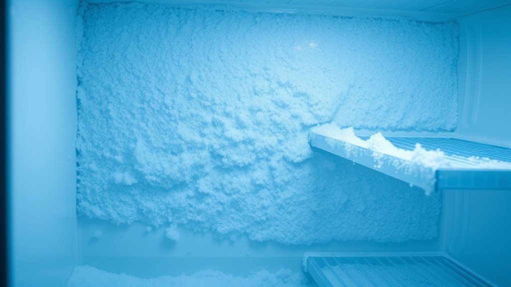 moisture causes freezer frost buildup