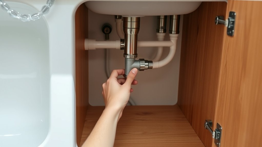 prepare sink area shut off water