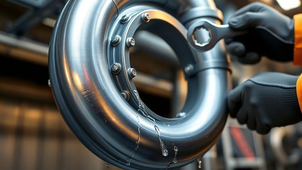proper alignment and secure fittings