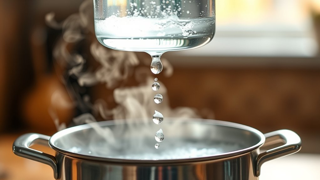 salt free water via vaporization and condensation