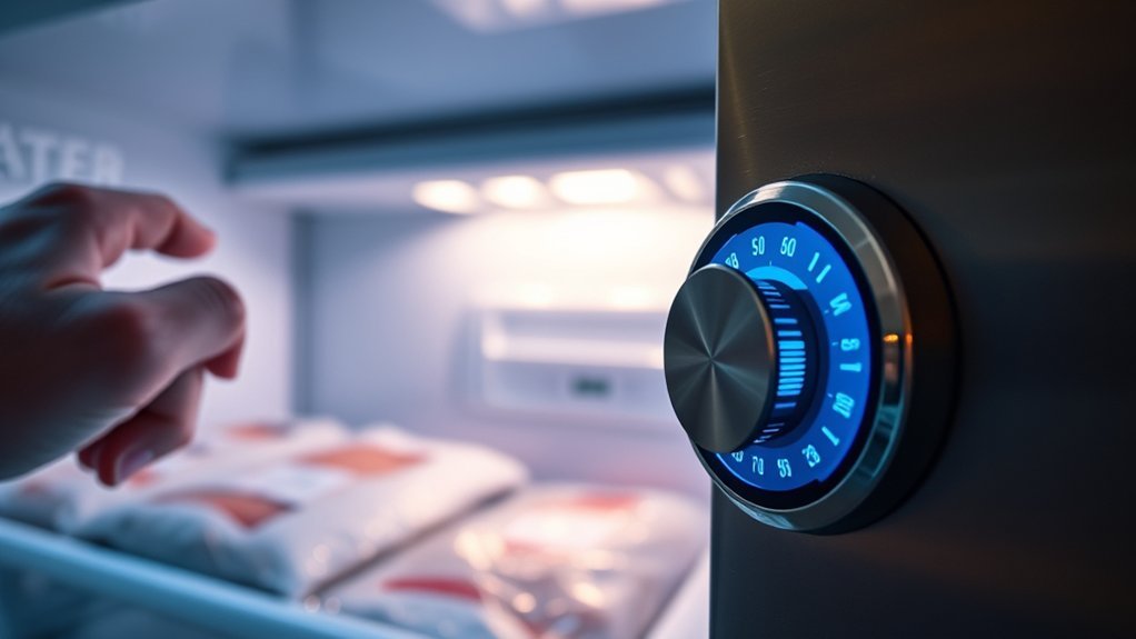 set freezer to 18 c wait