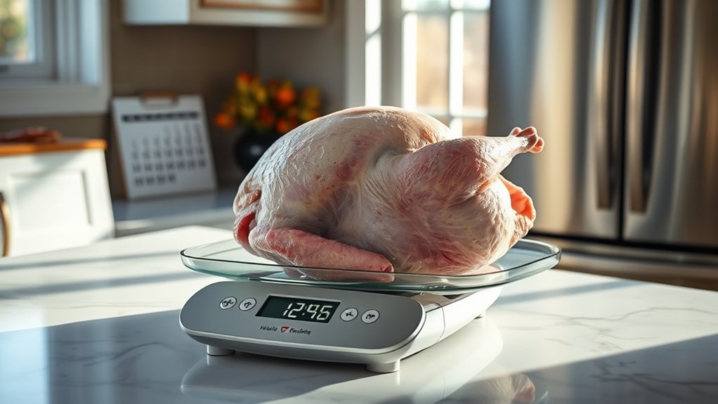 thaw turkey by weight